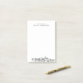 Modern Pasadena Professioneel Gift Gepersonaliseer Post-it® Notes (Op bureau)