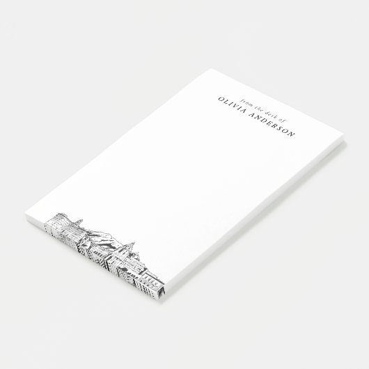 Modern Pasadena Professioneel Gift Gepersonaliseer Post-it® Notes (Schuin)