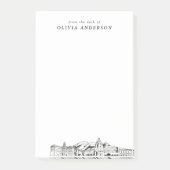 Modern Pasadena Professioneel Gift Gepersonaliseer Post-it® Notes (Voorkant)