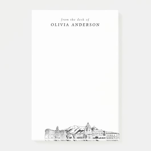 Modern Pasadena Professioneel Gift Gepersonaliseer Post-it® Notes (Voorkant)