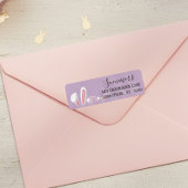 Modern Pasen Bunny Script Adres Etiket