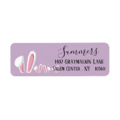 Modern Pasen Bunny Script Adres Etiket (Voorkant)