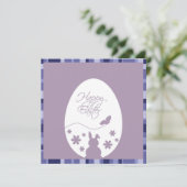 Modern Pasen Ei Pastel Paars Kaart (Staand voorkant)