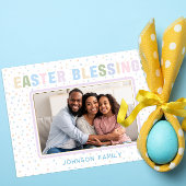 Modern Pasen Zegen Watercolor Foto Kaart