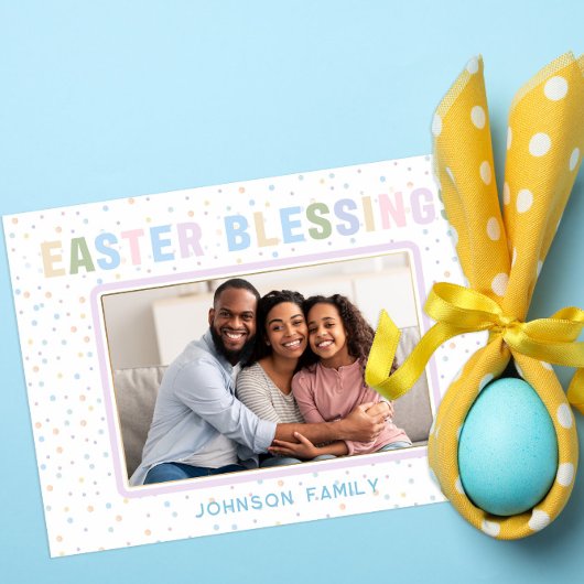 Modern Pasen Zegen Waterverschildering Foto Kaart