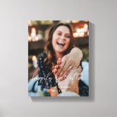 Modern pasfoto pasgetrouwd koppel canvas afdruk (Voorkant)