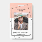 Modern Pasfoto Zakelijk Identiteitskaart Badge (Voorzijde)