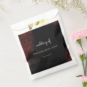 Modern Passionate Red'n Black Wedding Design Bedankzakje (Gezegeld)