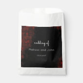 Modern Passionate Red'n Black Wedding Design Bedankzakje (Voorkant)