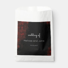 Modern Passionate Red'n Black Wedding Design Bedankzakje