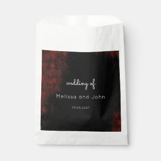 Modern Passionate Red'n Black Wedding Design Bedankzakje