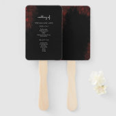 Modern Passionate Red'n Black Wedding Design Handwaaier (Voorkant en achterkant)