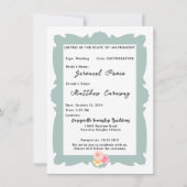 Modern Passport bruiloft uitnodiging (Achterkant)