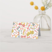 Modern pasteel grafisch vlinderpatroon plaatskaartje (Achterkant)