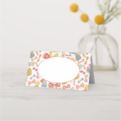 Modern pasteel grafisch vlinderpatroon plaatskaartje (Voorkant)