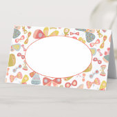 Modern pasteel grafisch vlinderpatroon plaatskaartje