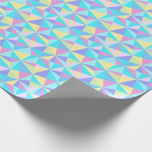 Modern pasteel kleurrijk geometrisch patroon cadeaupapier (Hoek)