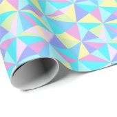 Modern pasteel kleurrijk geometrisch patroon cadeaupapier (Rol Hoek)