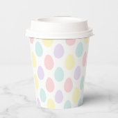 Modern pasteeleipatroon | Vrolijk Pasen Papieren Bekers (Achterkant)