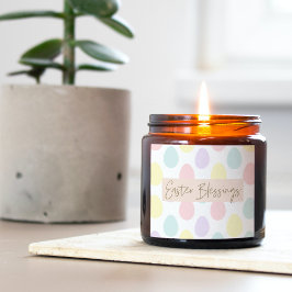 Modern pasteeleipatroon | Vrolijk Pasen Vierkante Sticker