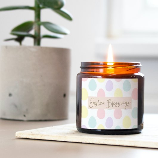 Modern pasteeleipatroon | Vrolijk Pasen Vierkante Sticker