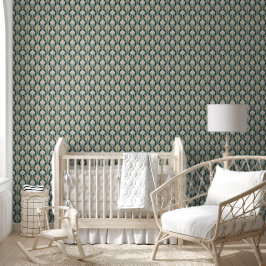 Modern pastel Abstract botanisch patroon Behang