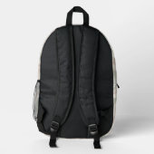 Modern Pastel Abstract Waves Backpack Bedrukte Rugzak (Achterkant)