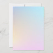 Modern Pastel and Silver Wedding Invitation Kaart (Achterkant)