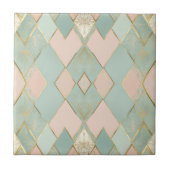 Modern pastel argyle patroon tegeltje (Voorkant)