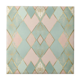 Modern pastel argyle patroon tegeltje