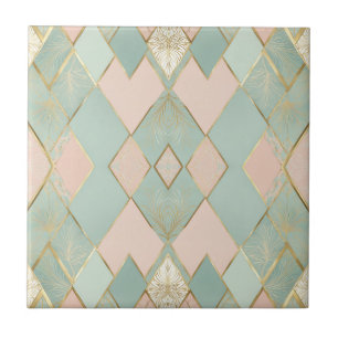 Modern Pastel Argyle Patroon Tegeltje