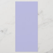 Modern pastel blauw bruiloft diner menu (Achterkant)