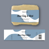 Modern pastel blauw zeeplabel ontwerp