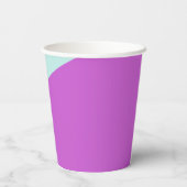 Modern Pastel Blauwgroen Roze Strepen Papieren Cup Papieren Bekers (Achterkant)