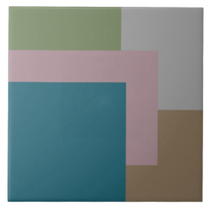 Modern, pastel, blauwgroen, zwart, groen grijs, oc tegeltje