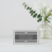 Modern Pastel Block - Siver Grey - Weddenschap Web Informatiekaartje (Staand voorkant)