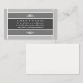 Modern Pastel Block - Siver Grey - Weddenschap Web Informatiekaartje (Voorkant / Achterkant)
