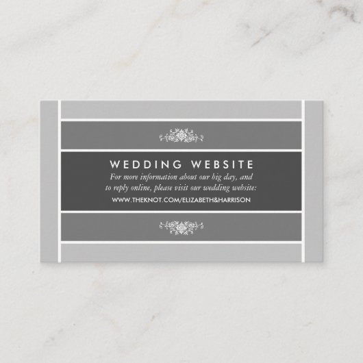 Modern Pastel Block - Siver Grey - Weddenschap Web Informatiekaartje (Voorkant)