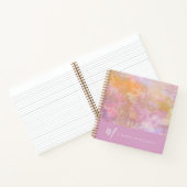 Modern Pastel Bloemmotief Monogram Notitieboek (Binnen)