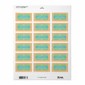Modern pastel blok - Tropische kleuren - bruiloft Etiket (Full Sheet)