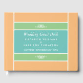Modern pastel blok - Tropische kleuren - bruiloft Gastenboek (Voorkant)