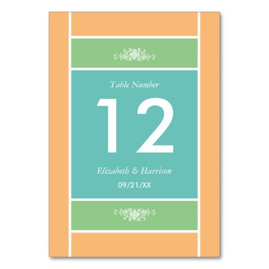 Modern pastel blok - Tropische kleuren - bruiloft Kaart (Voorkant)