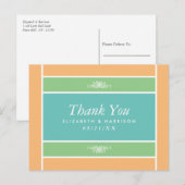 Modern pastel blok - Tropische kleuren - Dank u Briefkaart (Voorkant / Achterkant)