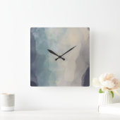 Modern Pastel Blue  Abstract patroon Vierkante Klok (Huis)