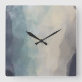 Modern Pastel Blue  Abstract patroon Vierkante Klok (Voorkant)