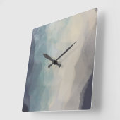 Modern Pastel Blue  Abstract patroon Vierkante Klok (Hoek)