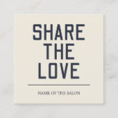 Modern Pastel Blue Bold Salon Referral Kaart (Voorkant)