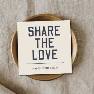 Modern Pastel Blue Bold Salon Referral Kaart