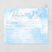 Modern Pastel Blue Cloud Nine Recept voor de bruid (Voorkant)