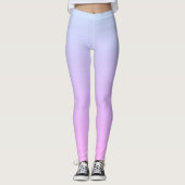 Modern Pastel Blue & Pink Ombre Leggings (Voorkant)